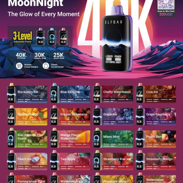 Moonlight 40000 Puffs Disposable Vape uae dubai
